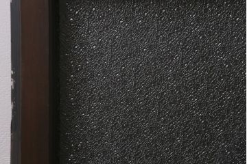 アンティーク建具　上手物!　腰板ケヤキ材・玉杢　ダイヤガラス・モールガラス・当店オリジナルガラス　凝った意匠が目を引く上品なガラス戸2枚セット(引き戸)(R-041579)