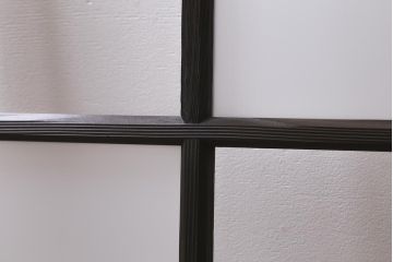 アンティーク建具　昭和初期　すりガラス入り　レトロな雰囲気が魅力のガラス戸2枚セット(窓、引き戸・建具)(R-041581)