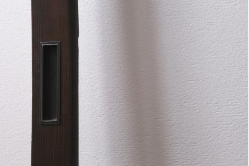 アンティーク建具　昭和初期　すりガラス入り　レトロな雰囲気が魅力のガラス戸2枚セット(窓、引き戸・建具)(R-041581)