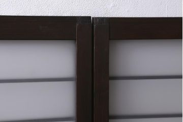 アンティーク建具　昭和初期　すりガラス入り　和モダンな空間におすすめのガラス戸4枚セット(窓、引き戸・建具)(R-041582)