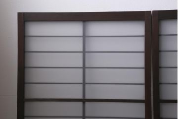 アンティーク建具　昭和初期　すりガラス入り　和モダンな空間におすすめのガラス戸4枚セット(窓、引き戸・建具)(R-041582)