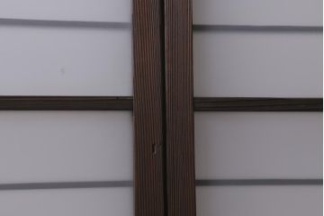 アンティーク建具　昭和初期　すりガラス入り　和モダンな空間におすすめのガラス戸4枚セット(窓、引き戸・建具)(R-041582)