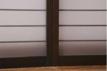 アンティーク建具　昭和初期　すりガラス入り　和モダンな空間におすすめのガラス戸4枚セット(窓、引き戸・建具)(R-041582)