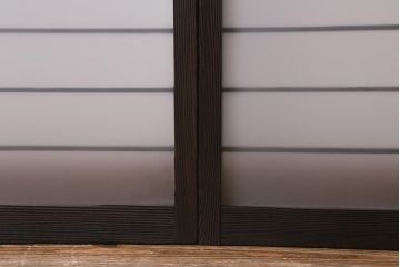 アンティーク建具　昭和初期　すりガラス入り　和モダンな空間におすすめのガラス戸4枚セット(窓、引き戸・建具)(R-041582)