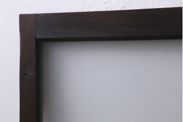 アンティーク建具　昭和初期　すりガラス・当店オリジナルガラス入り　レトロな空間づくりにおすすめのガラス戸2枚セット(窓、引き戸、建具)(R-041583)