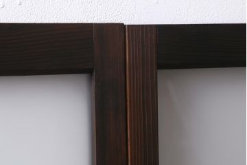 アンティーク建具　昭和初期　すりガラス・当店オリジナルガラス入り　レトロな空間づくりにおすすめのガラス戸2枚セット(窓、引き戸、建具)(R-041583)