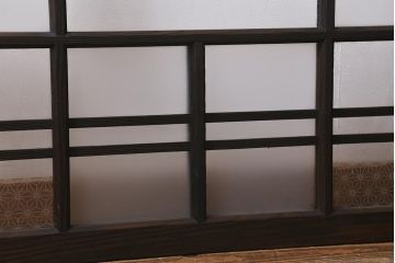 アンティーク建具　昭和初期　すりガラス・当店オリジナルガラス入り　レトロな空間づくりにおすすめのガラス戸2枚セット(窓、引き戸、建具)(R-041583)
