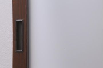 アンティーク建具　昭和初期　すりガラス・当店オリジナルガラス入り　レトロな空間づくりにおすすめのガラス戸2枚セット(窓、引き戸、建具)(R-041583)