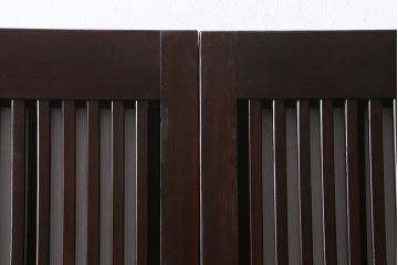 アンティーク建具　大正昭和初期　幅広サイズ　和の風情を演出する障子戸2枚セット(格子戸、引き戸)(R-041584)