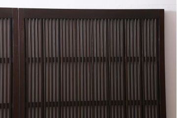 アンティーク建具　大正昭和初期　幅広サイズ　和の風情を演出する障子戸2枚セット(格子戸、引き戸)(R-041584)