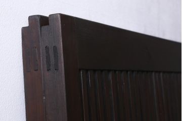 アンティーク建具　大正昭和初期　幅広サイズ　和の風情を演出する障子戸2枚セット(格子戸、引き戸)(R-041584)