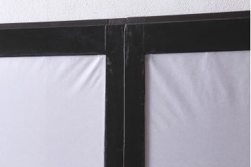 アンティーク建具　大正昭和初期　幅広サイズ　和の風情を演出する障子戸2枚セット(格子戸、引き戸)(R-041584)
