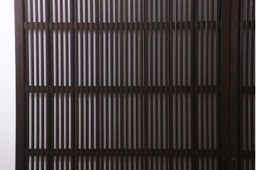 アンティーク建具　大正昭和初期　幅広サイズ　和の風情を演出する障子戸2枚セット(格子戸、引き戸)(R-041585)