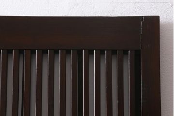 アンティーク建具　大正昭和初期　幅広サイズ　和の風情を演出する障子戸2枚セット(格子戸、引き戸)(R-041585)