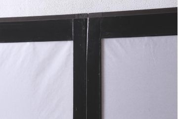 アンティーク建具　大正昭和初期　幅広サイズ　和の風情を演出する障子戸2枚セット(格子戸、引き戸)(R-041585)