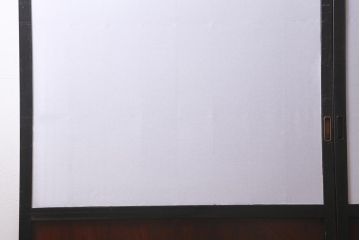 アンティーク建具　大正昭和初期　幅広サイズ　和の風情を演出する障子戸2枚セット(格子戸、引き戸)(R-041585)