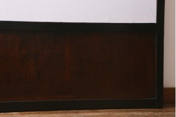 アンティーク建具　大正昭和初期　幅広サイズ　和の風情を演出する障子戸2枚セット(格子戸、引き戸)(R-041585)