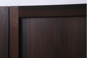 アンティーク建具　昭和初期　すりガラス入り　上品な和の雰囲気漂う組子帯戸4枚セット(引き戸、ガラス帯戸)(R-041586)