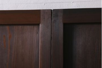 アンティーク建具　昭和初期　すりガラス入り　上品な和の雰囲気漂う組子帯戸4枚セット(引き戸、ガラス帯戸)(R-041586)