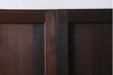 アンティーク建具　昭和初期　すりガラス入り　上品な和の雰囲気漂う組子帯戸4枚セット(引き戸、ガラス帯戸)(R-041586)