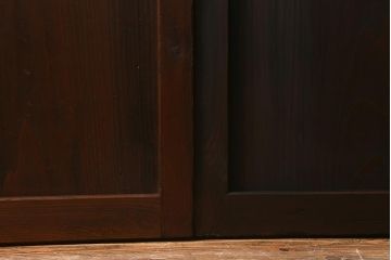 アンティーク建具　昭和初期　すりガラス入り　上品な和の雰囲気漂う組子帯戸4枚セット(引き戸、ガラス帯戸)(R-041586)