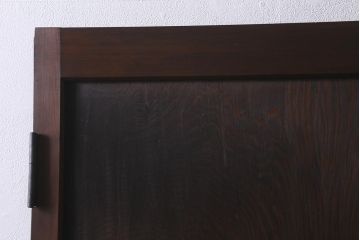 アンティーク建具　昭和初期　レトロガラス入り　窓付き　ノスタルジックな雰囲気が魅力の木製ドア(扉、開き戸)(R-041589)