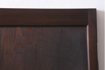 アンティーク建具　昭和初期　レトロガラス入り　窓付き　ノスタルジックな雰囲気が魅力の木製ドア(扉、開き戸)(R-041589)