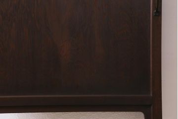 アンティーク建具　昭和初期　レトロガラス入り　窓付き　ノスタルジックな雰囲気が魅力の木製ドア(扉、開き戸)(R-041589)