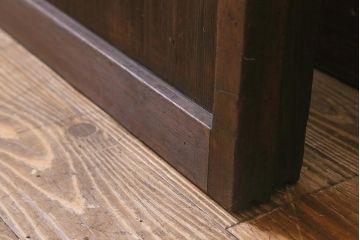 アンティーク建具　昭和中期　クリア・結霜・すりガラス入り　レトロな佇まいが魅力のガラス戸2枚セット(引き戸)(R-041590)