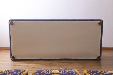 中古　イタリア　VERSACE(ヴェルサーチ)　スリーシーターソファ(三人掛け、3人掛け、トリプルソファ)(定価約180万円)(R-041591)