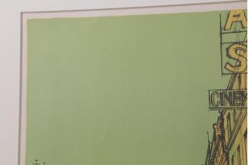 ジャン・カルズー　「ゲーテ通り」　リトグラフ　68/200　サイン(版画、アートフレーム)(R-041594)