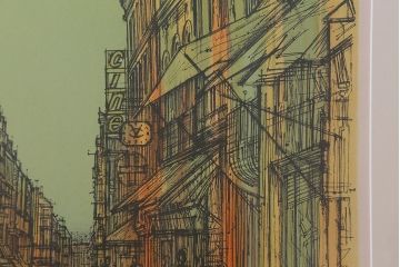 ジャン・カルズー　「ゲーテ通り」　リトグラフ　68/200　サイン(版画、アートフレーム)(R-041594)