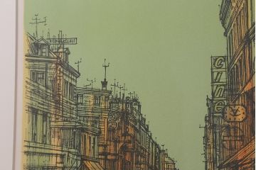 ジャン・カルズー　「ゲーテ通り」　リトグラフ　68/200　サイン(版画、アートフレーム)(R-041594)