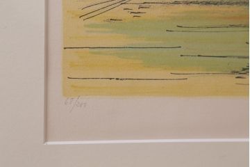 ジャン・カルズー　「ゲーテ通り」　リトグラフ　68/200　サイン(版画、アートフレーム)(R-041594)