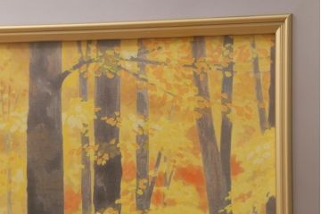 東山魁夷　「秋燿」　平成7年(1995年)作　木版画　アダチ版画研究所　限定250部　46/250　朱印(R-041595)