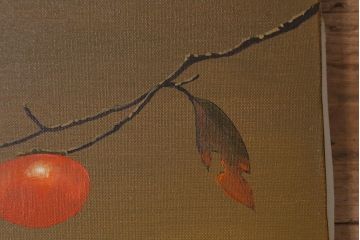 西村佳津子　「古都の秋」　油絵(油彩、絵画)(R-041596)