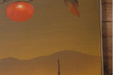 西村佳津子　「古都の秋」　油絵(油彩、絵画)(R-041596)