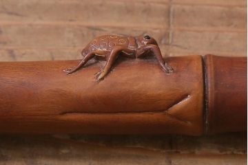 アンティーク雑貨　明治〜大正　時代物　蜻蛉　彫刻ステッキ(とんぼ杖)(R-041597)