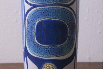 中古　ROYAL COPENHAGEN(ロイヤルコペンハーゲン)　FAJANCE(ファイアンス)　フラワーベース　箱付き(花瓶、花器)(R-041601)