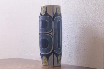 中古　ROYAL COPENHAGEN(ロイヤルコペンハーゲン)　FAJANCE(ファイアンス)　フラワーベース　箱付き(花瓶、花器)(R-041601)