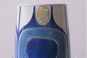 中古　ROYAL COPENHAGEN(ロイヤルコペンハーゲン)　FAJANCE(ファイアンス)　フラワーベース　箱付き(花瓶、花器)(R-041601)