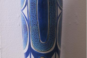 中古　ROYAL COPENHAGEN(ロイヤルコペンハーゲン)　FAJANCE(ファイアンス)　フラワーベース　箱付き(花瓶、花器)(R-041601)