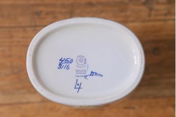 中古　ROYAL COPENHAGEN(ロイヤルコペンハーゲン)　FAJANCE(ファイアンス)　フラワーベース　箱付き(花瓶、花器)(R-041601)