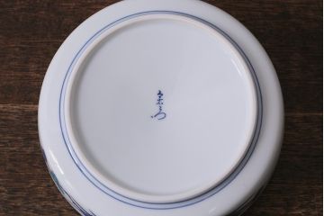 未使用品　今泉今右衛門　錦花絵灰皿　箱付き(色鍋島、色絵)(R-041602)