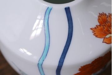 今右衛門　錦花花瓶　箱付き(花器)(R-041603)