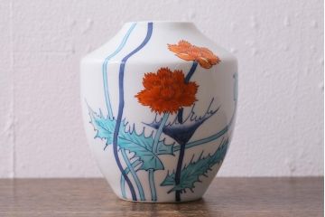 今右衛門　錦花花瓶　箱付き(花器)(R-041603)