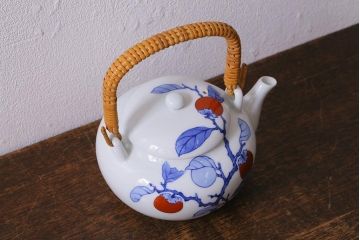 昭和期　柿右衛門　柿文　色絵急須(R-041609)