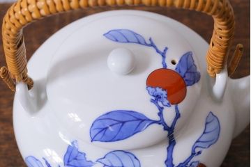 昭和期　柿右衛門　柿文　色絵急須(R-041609)