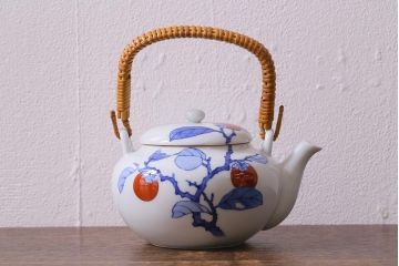 昭和期　柿右衛門　柿文　色絵急須(R-041609)