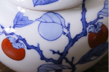 昭和期　柿右衛門　柿文　色絵急須(R-041609)